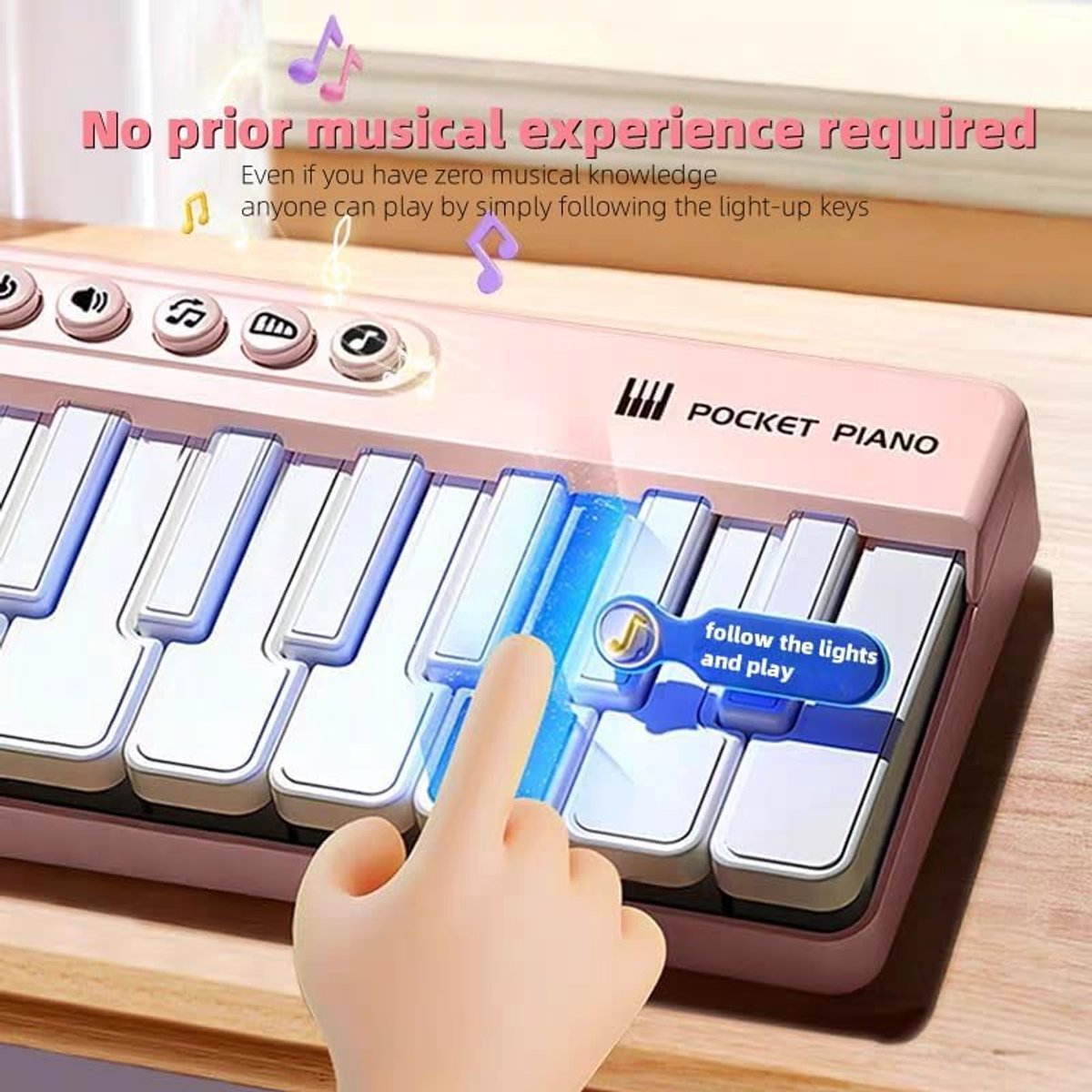 Mini Keyboard Piano - Piano for Kids - Toys for Children - Educational Toys - Portable Pocket Piano - Black - Image 4