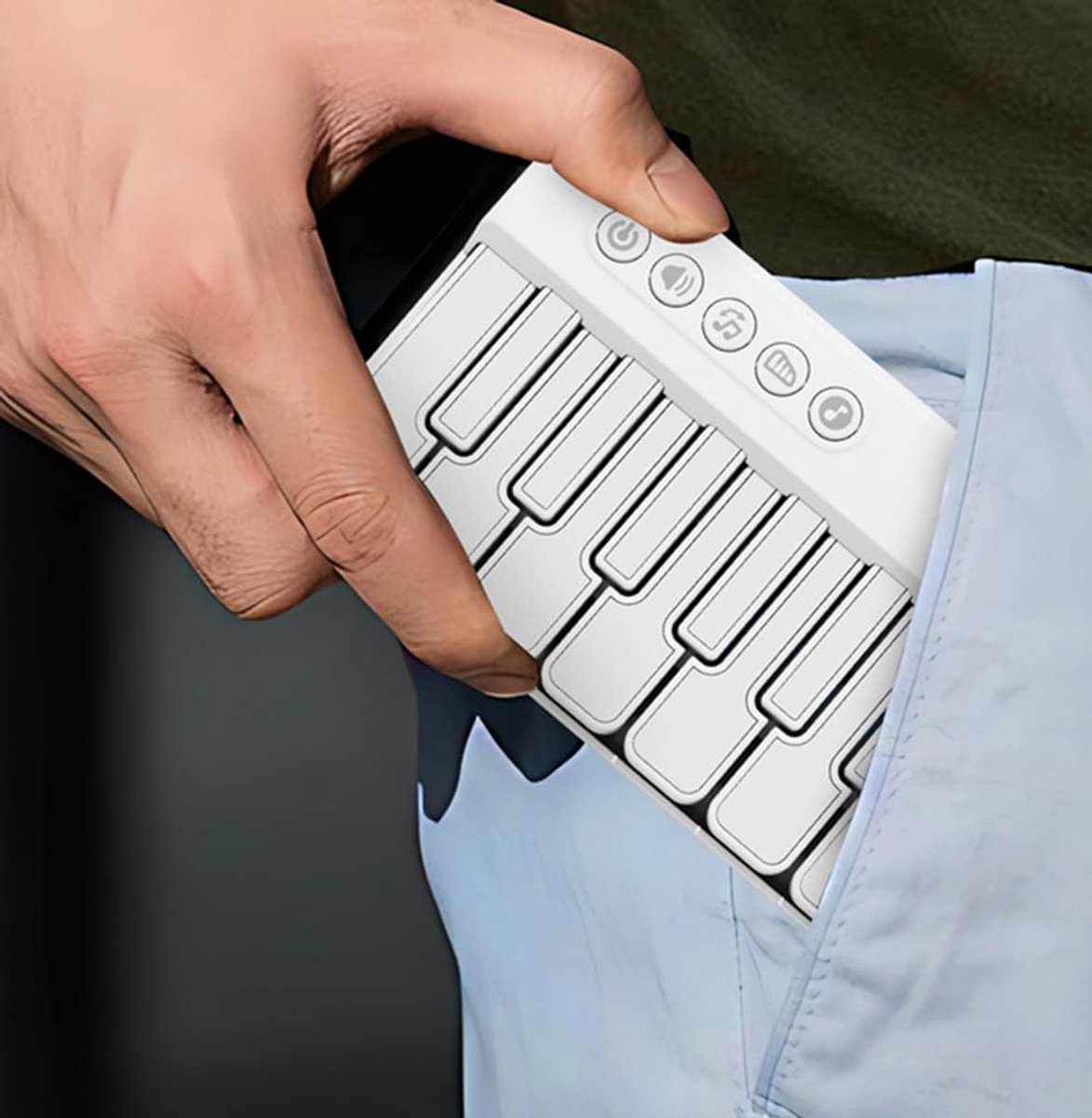 Mini Keyboard Piano - Piano for Kids - Toys for Children - Educational Toys - Portable Pocket Piano - Black - Image 5