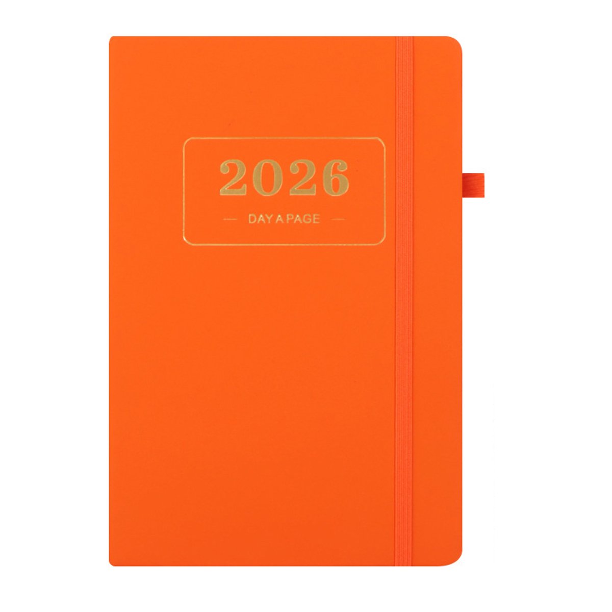 2026 Daily Planner – 2026 Adult Agenda – 1 Day on 1 Page – 365 Day Planner & Notebook – 14.0*20.8cm – Orange - Image 1