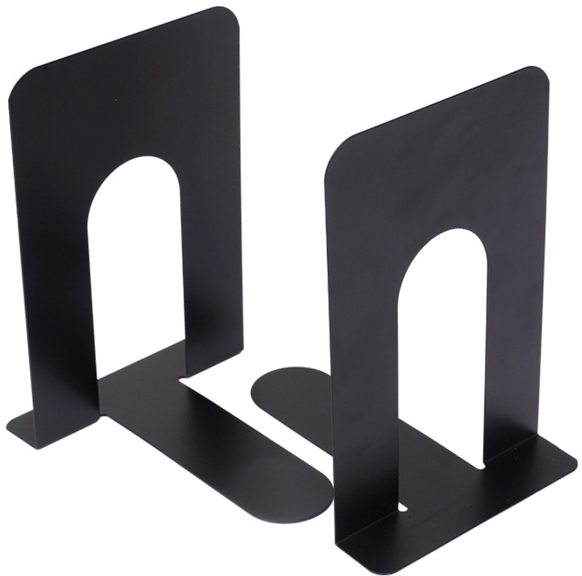 Bookends - Metal - Iron Bookshelves - Can be used to support books and organize your desk - 130mm * 150mm * 165mm - Black - Image 1