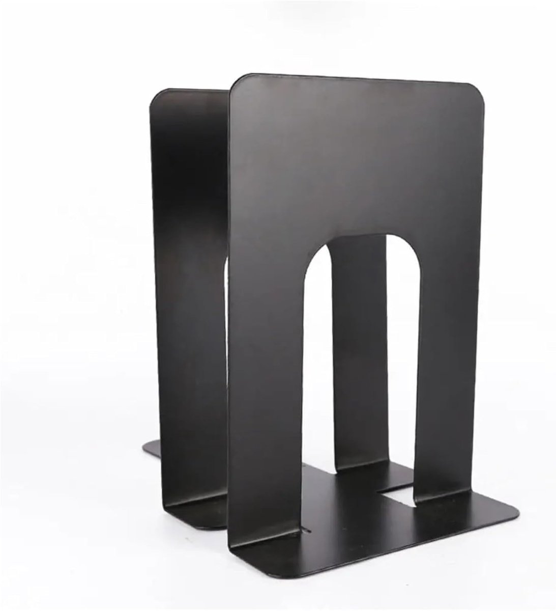 Bookends - Metal - Iron Bookshelves - Can be used to support books and organize your desk - 130mm * 150mm * 165mm - Black - Image 4