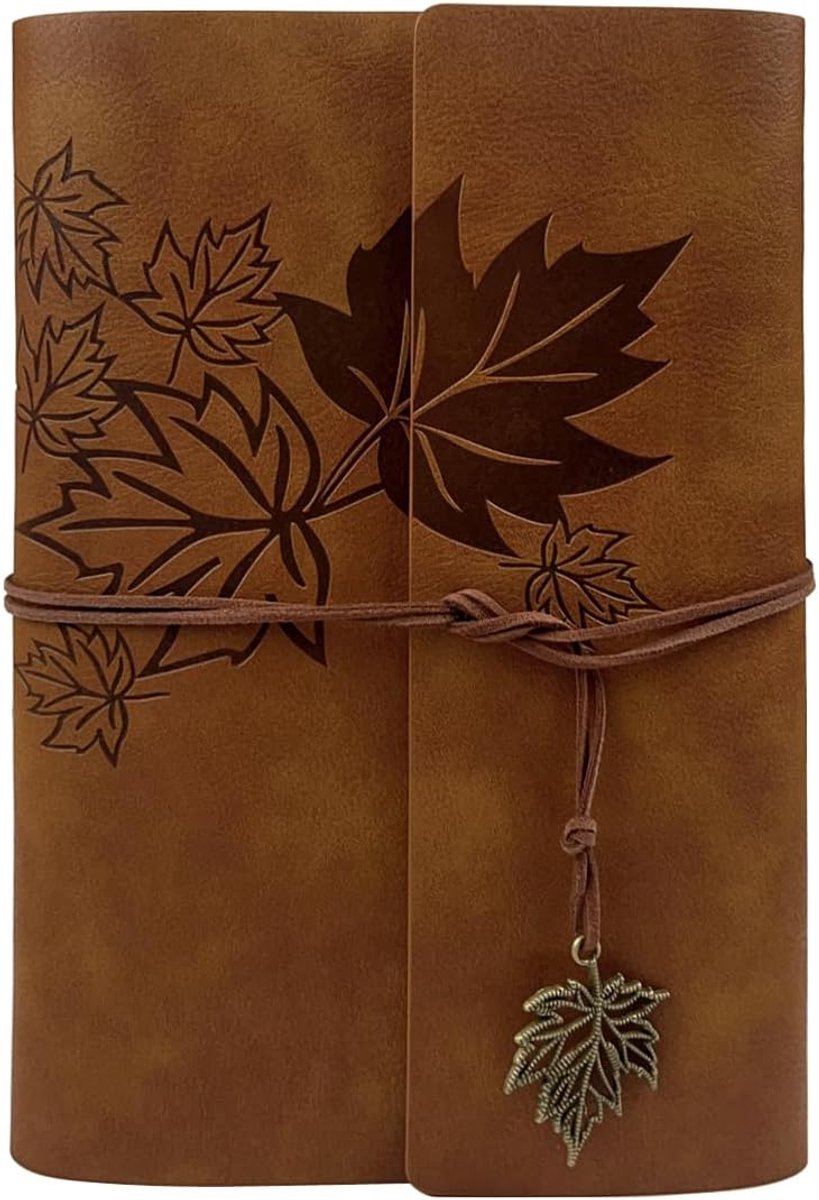 Notebook - Unisex Journal - Leather Sketchbook - Classic Spiral Binding - Travel Journal - Includes Unprinted Kraft Paper - Replaceable Inserts, Ideal Gift (Brown, A6 Paper) - Image 1