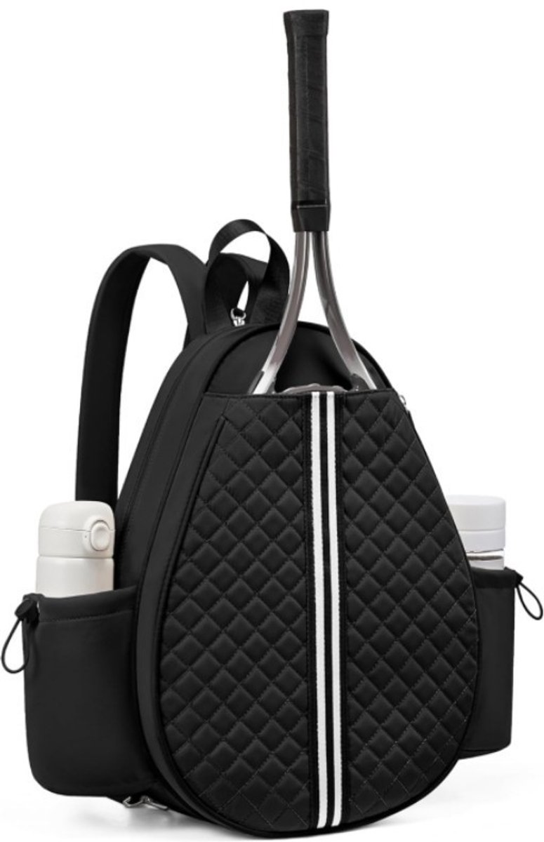 Backpack - Sports Bag - Lightweight - Multifunctional - Women's Sports Bag - Men's Sports Bag - Suitable for transporting tennis rackets, tennis balls and badminton shuttlecocks - Large Capacity - Black - Image 1
