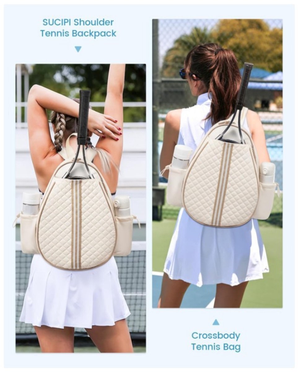 Backpack - Sports Bag - Lightweight - Multifunctional - Women's Sports Bag - Men's Sports Bag - Suitable for transporting tennis rackets, tennis balls and badminton shuttlecocks - Large Capacity - Black - Image 2