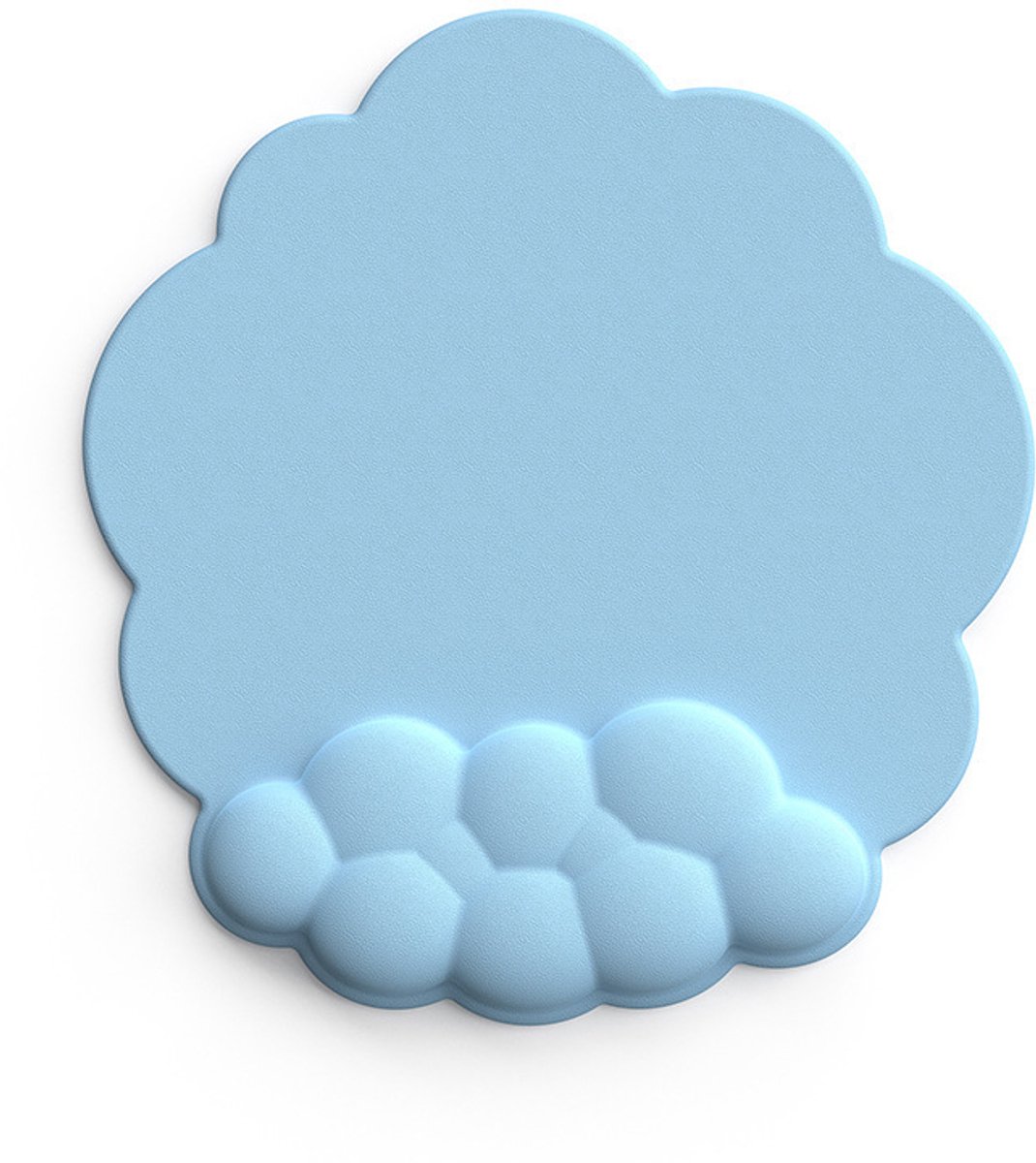 Mouse Pad - Mouse Pad with Wrist Rest - Ergonomic Mouse Pad - Mouse Pad with Leather Surface, Suitable for Computers, Laptops, Office, Home and Travel, with Non-Slip Bottom - Blue - Image 1