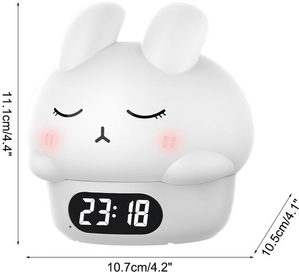Children's Night Light - Table Lamp for Bedroom - Cute Rabbit Shape - Cartoon Bedside Lamp - Baby Night Light (White) - Image 7
