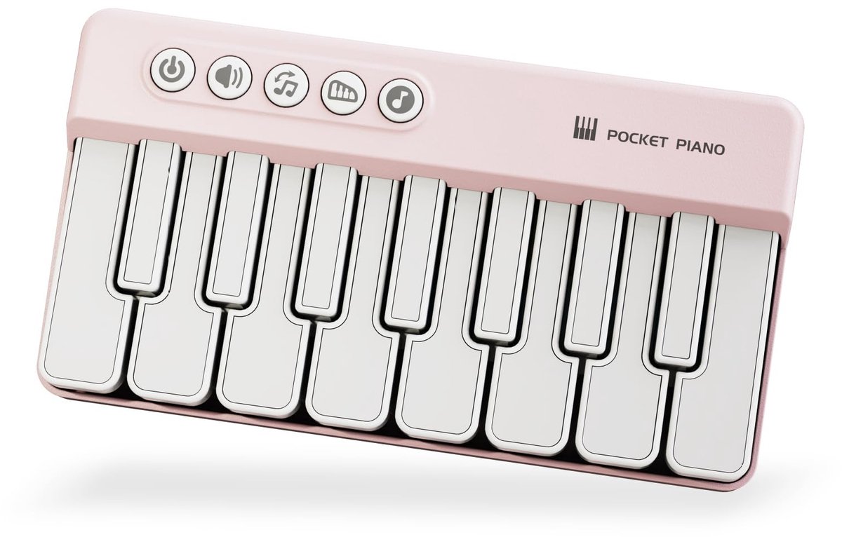 Mini Keyboard Piano - Piano for Kids - Toys for Children - Educational Toys - Portable Pocket Piano - Pink - Image 1