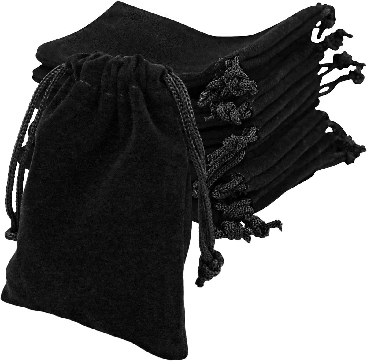 10-pack jewelry pouches - velvet - drawstring gift bags - drawstring bags - 9 cm x 7 cm - Image 1