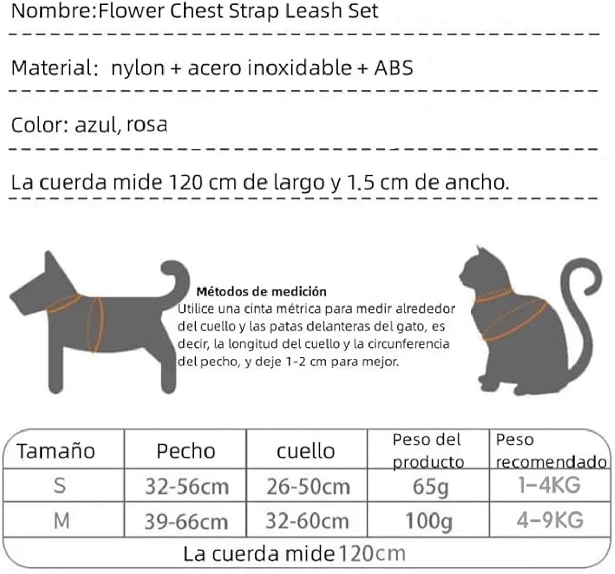 Dog Harness - Dog Harness - Dog Harness for Small Dogs - Anti-Pull Harness - Y-Shaped Harness - Pet Harness - Cat Escape Harness - Adjustable Harness for Small and Medium Dogs (Blue, Size M) - Image 2