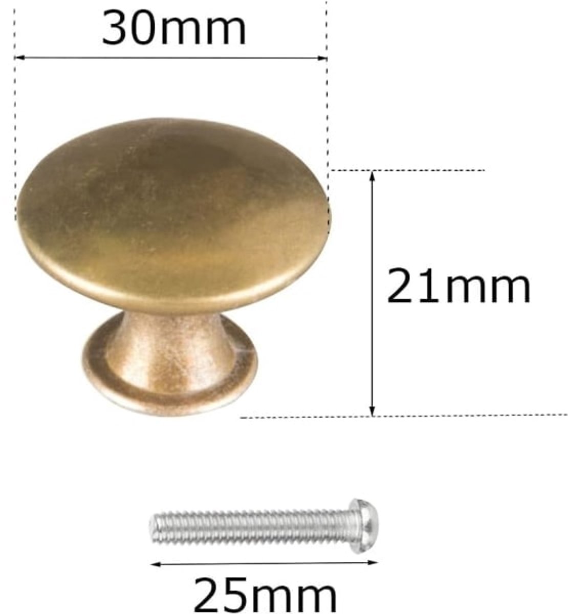 Cabinet Door Handles - Brass Door Handles - Antique Brass Handles - Cabinet Handles - 20 Items - Image 3