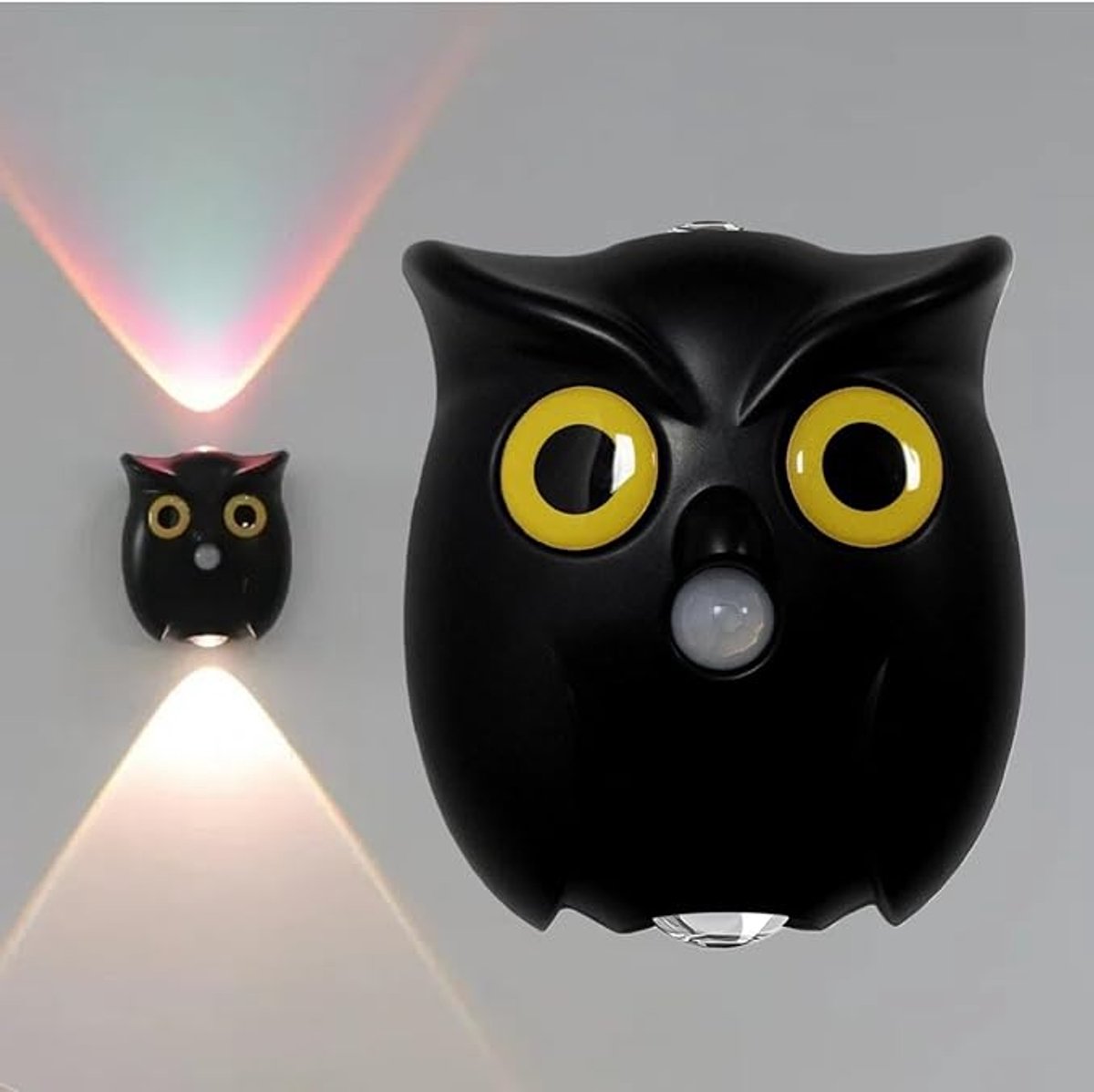 Night Light - Mood Lamp - LED Lighting - Night Lamp - LED Cabinet Light and Stair Light with Sensor - Two-tone - USB Rechargeable Night Light - Magnetic Mounting - For Children's Room, Bedroom, Hallway or Corridor, etc. (Black) - Image 1