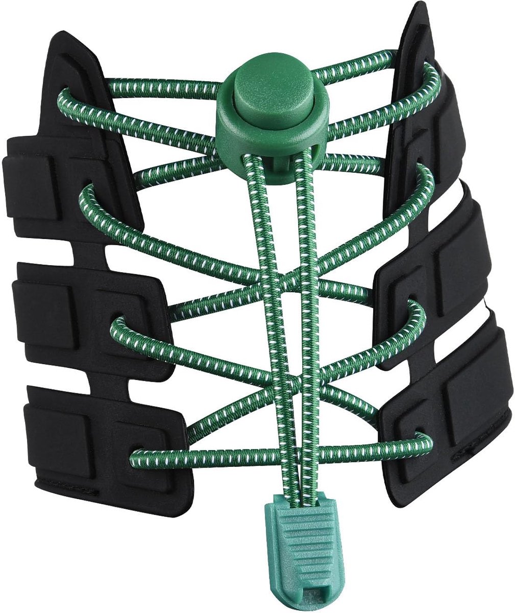 Sneaker Laces 120CM suitable for Sneakers - Elastic laces without a knot - Suitable for students and adults - With strong buckle and quick-release function (Green) - Image 1