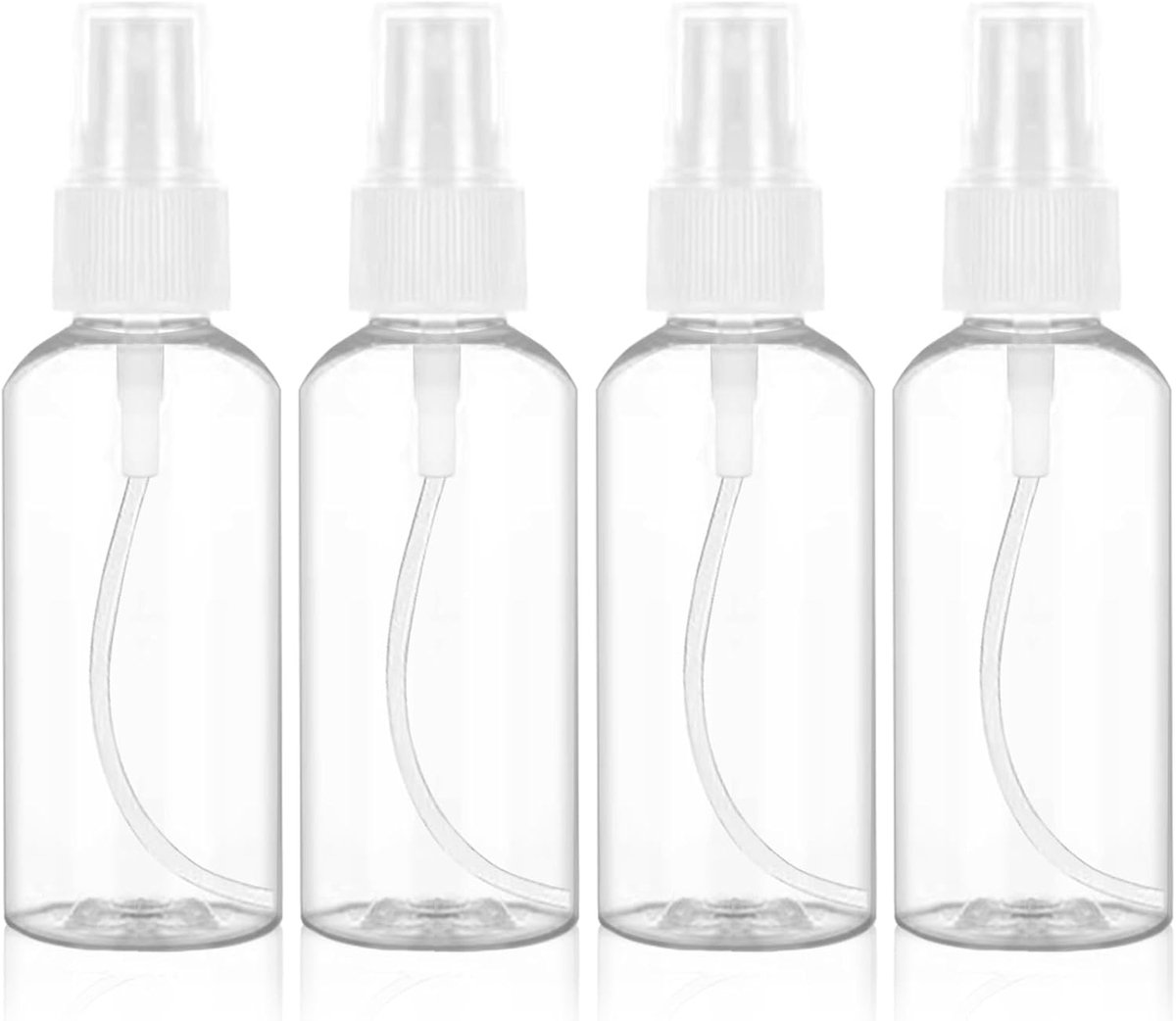 Spray Bottles (4-pack) - Refillable Plastic Spray Bottles - 50ml Spray Bottles - Empty Aerosol Cans - For Essential Oils, Cleaning, Perfume - Image 1