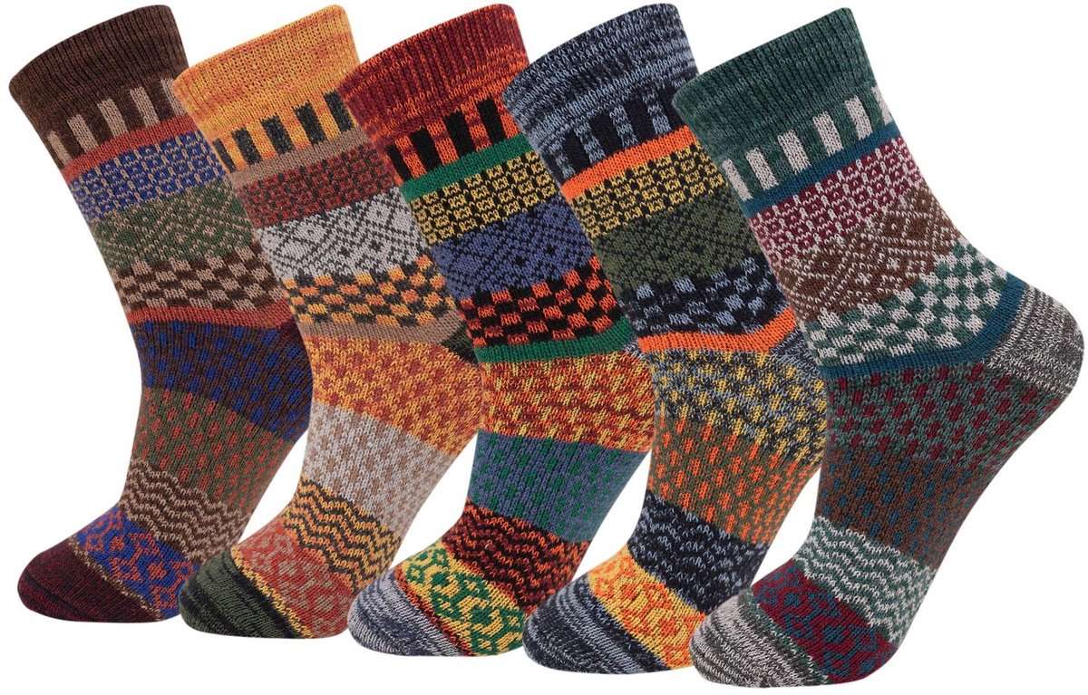 Socks - (5-pack) - Lounge Socks - Men's Lounge Socks - Warm Winter Socks for Men - Warm Socks - Men's Socks - Christmas Gift - Birthday Gift - Image 1