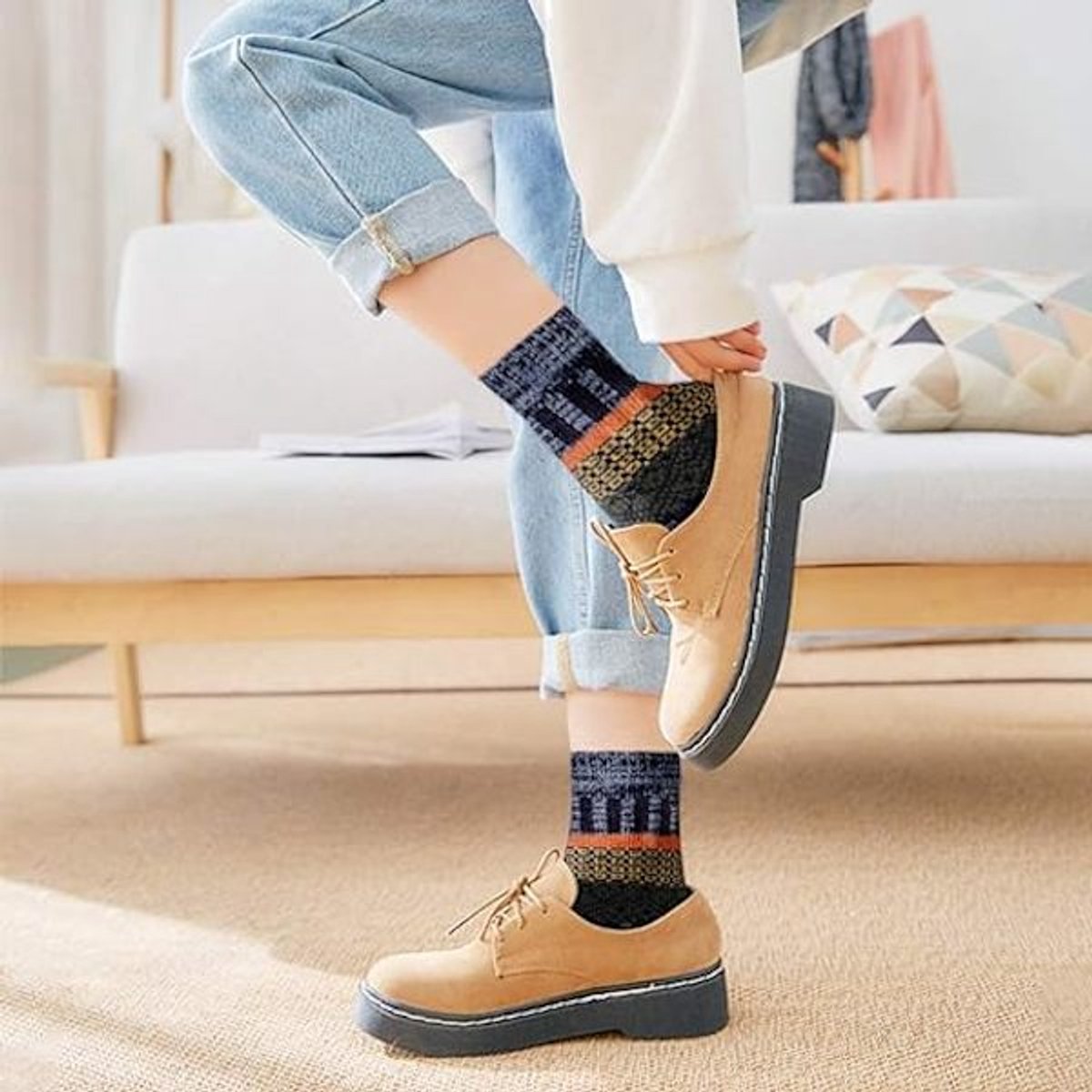 Socks - (5-pack) - Lounge Socks - Men's Lounge Socks - Warm Winter Socks for Men - Warm Socks - Men's Socks - Christmas Gift - Birthday Gift - Image 2
