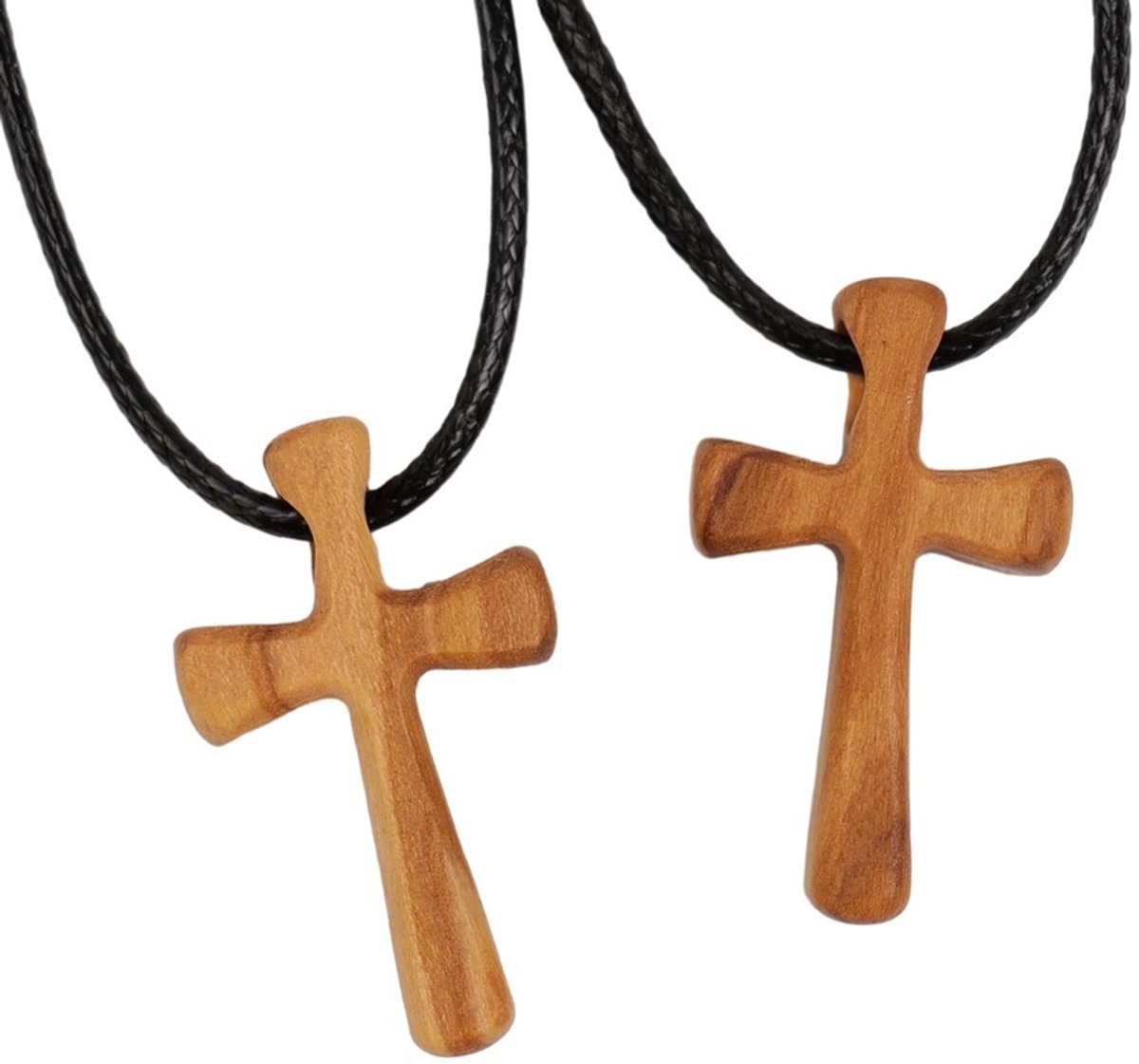 Olive Wood Cross Necklace - Simple and Personalized - Image 1
