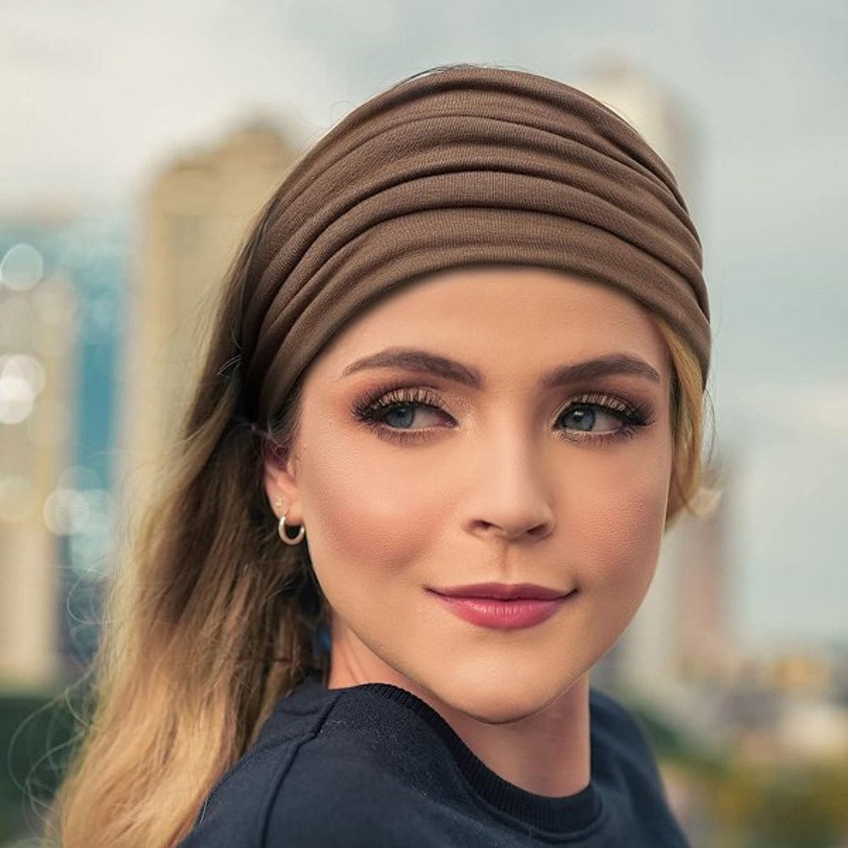 Wide Headbands for Women - Bohemian Style - 6-Pack - Oversized Turban Headbands - Scrunchies - Casual Wear - Sportswear - Cosmetics - Yoga Accessories - Image 4