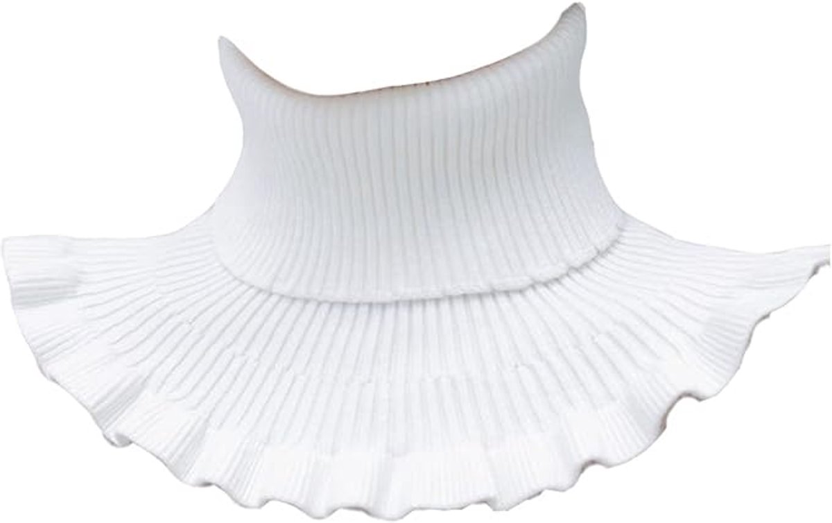 Neck Warmer - Faux Turtleneck - Knitted Warm Neck Warmer - Wearable for Everyday Use - Winter Essential for Women (White) - Image 2