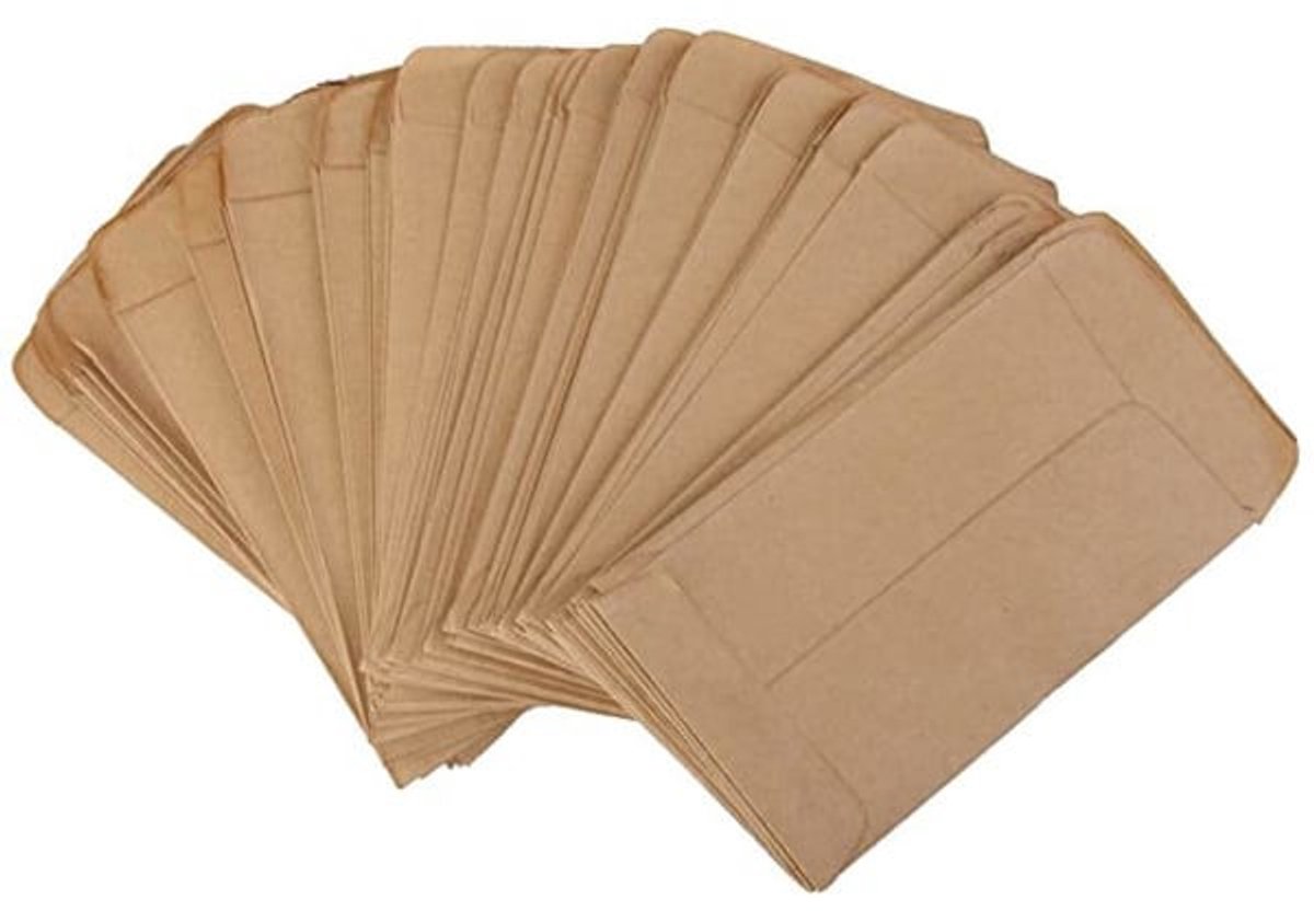 Seed Bags - 100 vintage kraft paper seed bags - Image 1