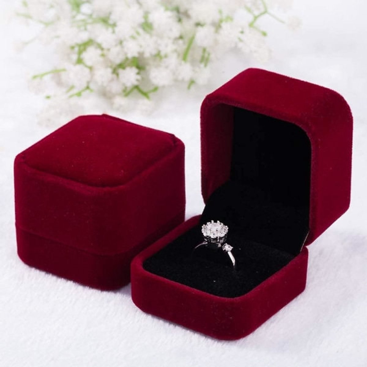 Ring Box - Earring Box - Earrings - Gift Box - Jewelry - 2-Pack Velvet - Image 1
