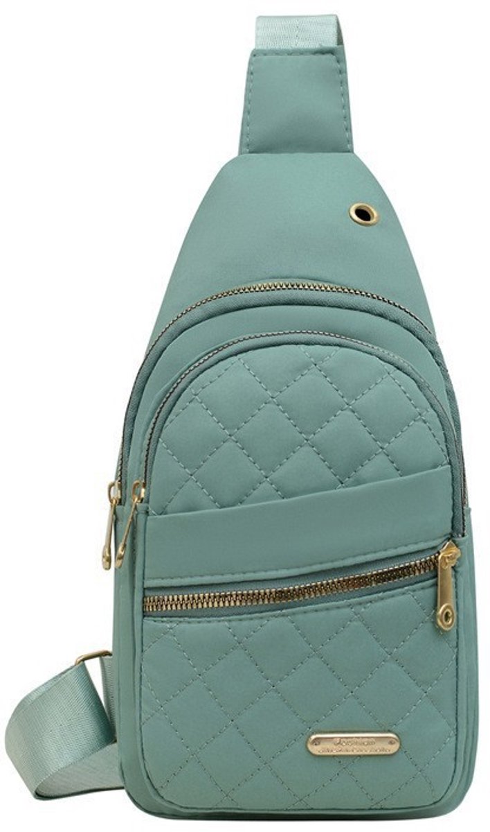 Unisex Shoulder Bag - 5 Storage Pockets & Cable Grommet - Women's Crossbody Bag - Men's Crossbody Bag - Crossbody Bags - Sling Bag - Adjustable Carrying Style (Cross/Shoulder/Chest) - Green - Image 1