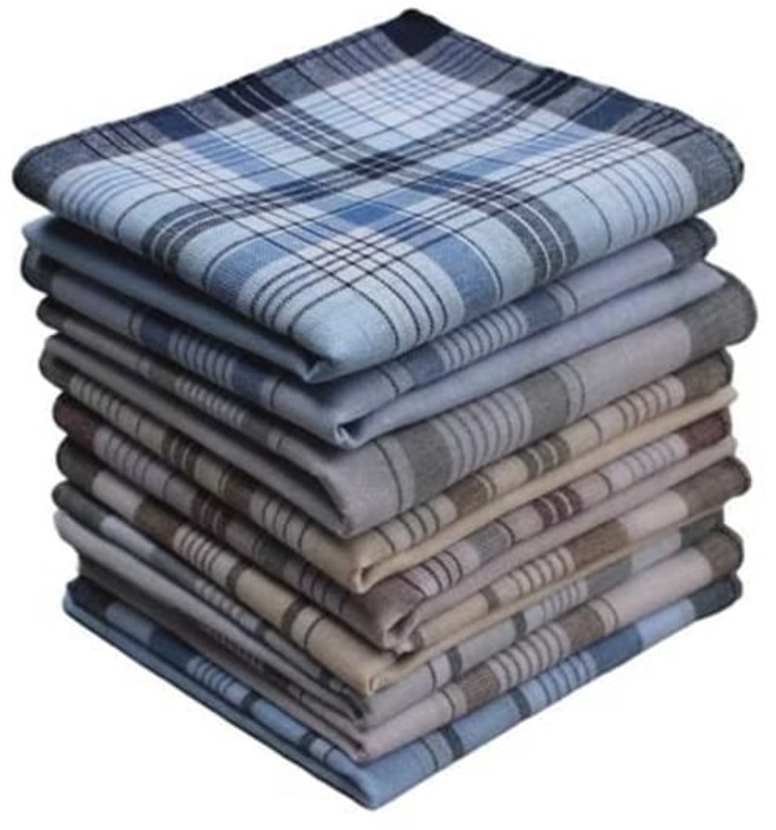 Handkerchiefs Pack of 10 - Men's Handkerchiefs - Cotton - Handkerchiefs 38cm x 38cm - Image 1