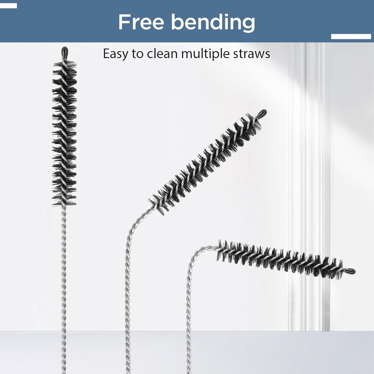 10-Piece Bottle Brush - Cleaning Brush Set - for pipes, keyboards, test tubes, kettle spouts, sinks, bottles and coffee makers - Image 4