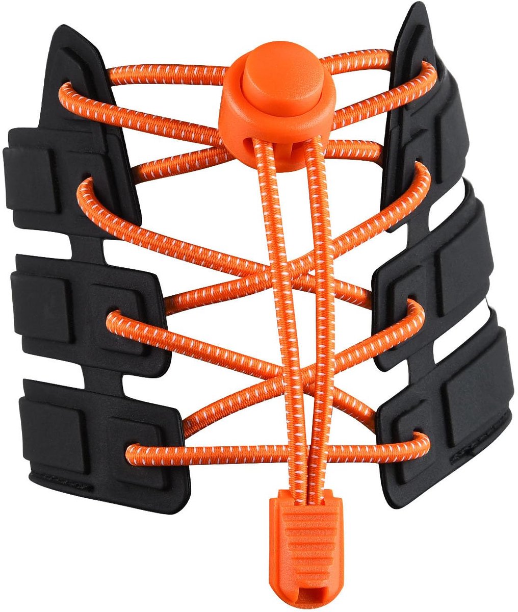 Sneaker Laces 120CM suitable for Sneakers - Elastic laces without a knot - Suitable for students and adults - With strong buckle and quick-release function (Orange) - Image 1
