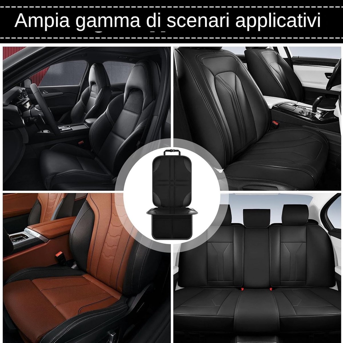 1 Car Seat Protector - Child Car Seat Cover - Car Interior Mat - Non-Slip Mat - Waterproof and Scratch-Resistant - Black - Image 6