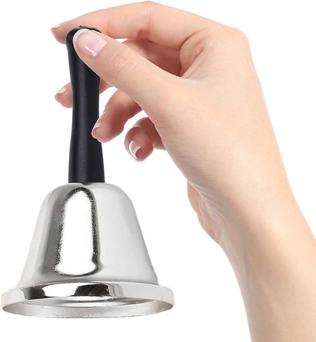 Handbell - Reception Phone - Stainless Steel - Fixed Desk - Service - Santa Claus Bell - Hotel Butler Desk Handle - Living Room - Home - Decoration - School Hospital - Bar - Image 2