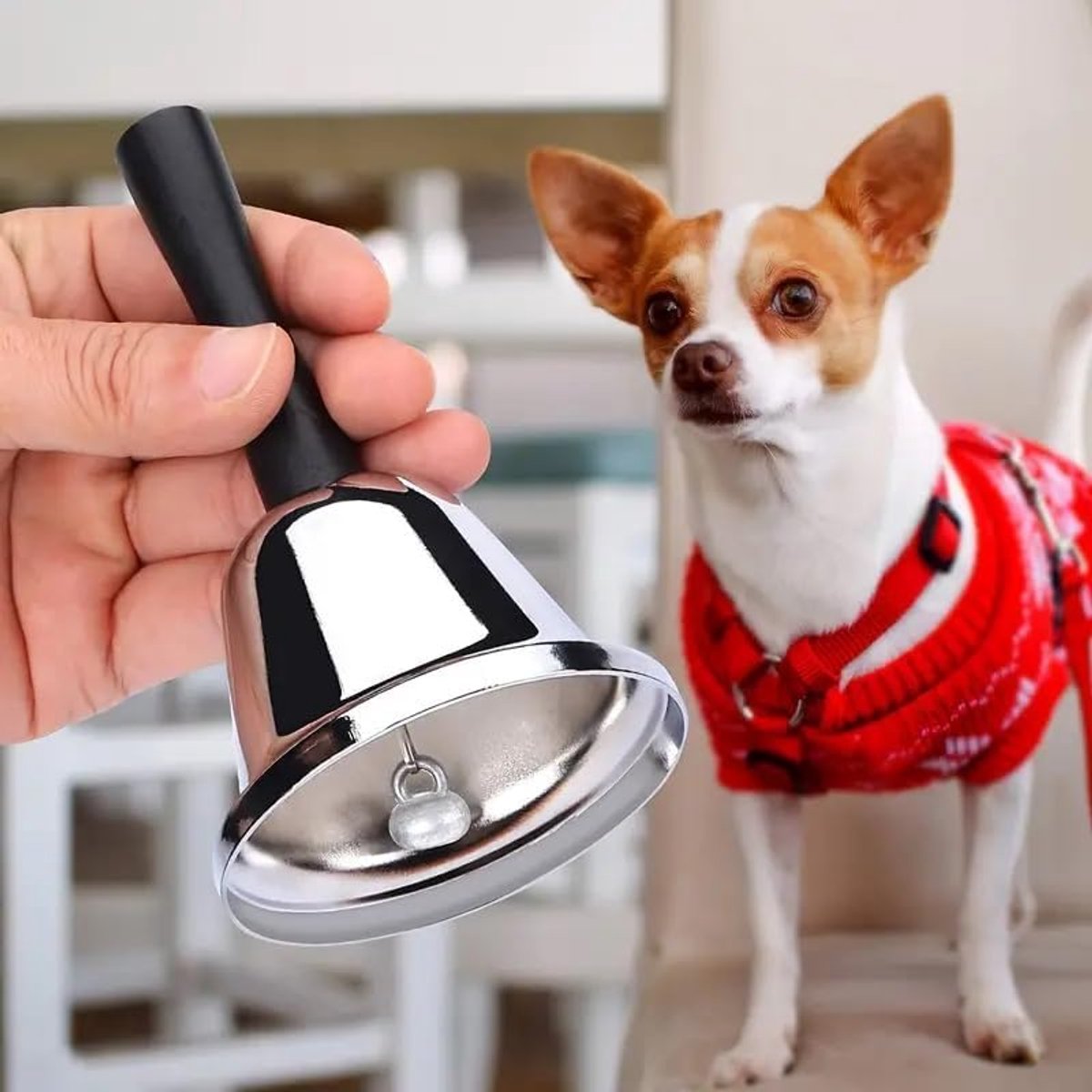 Handbell - Reception Phone - Stainless Steel - Fixed Desk - Service - Santa Claus Bell - Hotel Butler Desk Handle - Living Room - Home - Decoration - School Hospital - Bar - Image 4