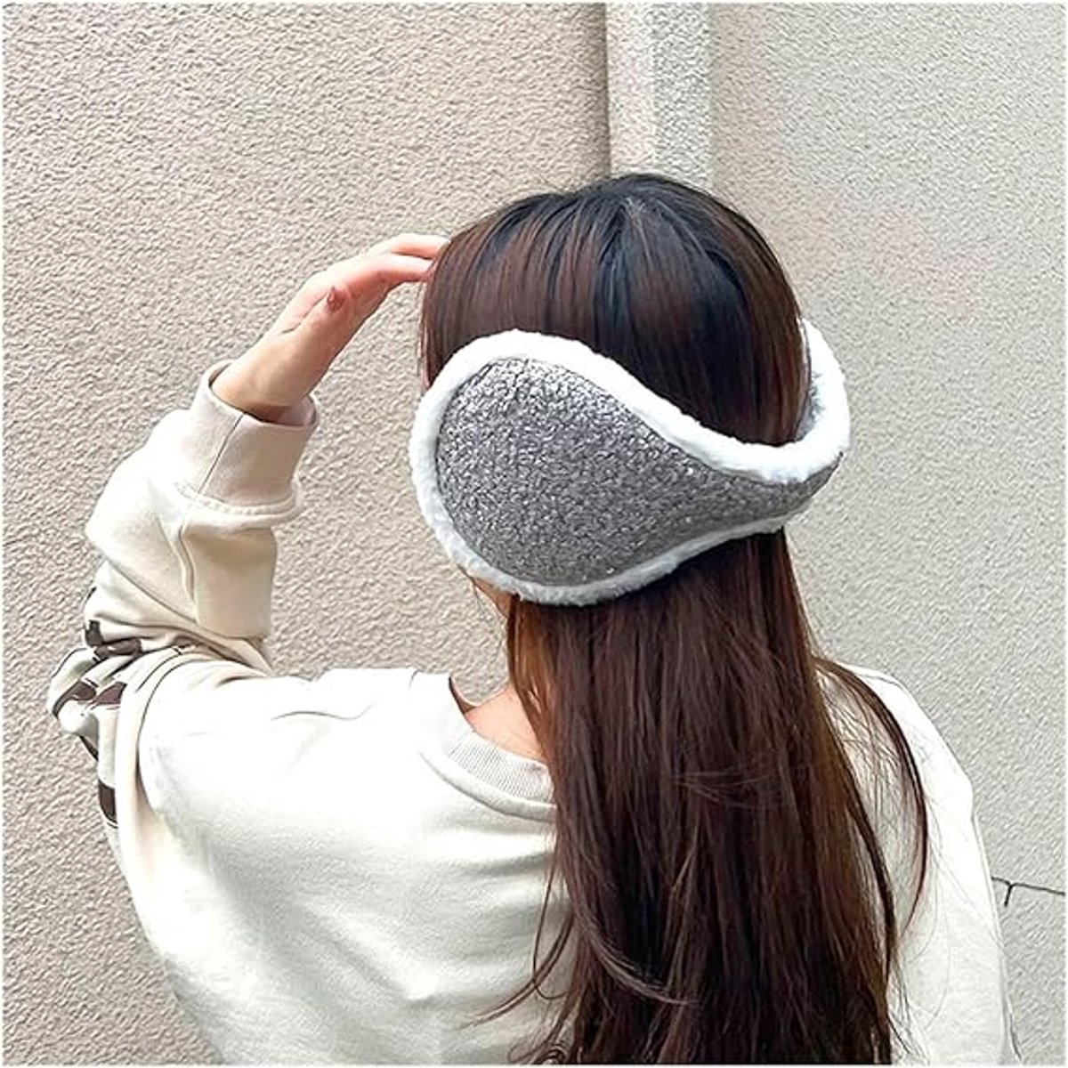 Earmuffs - Windproof and warm earmuffs - Extra thick earmuffs - Winter outdoor essentials (Gray) - Image 4