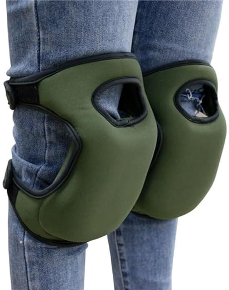 2-Pack - Garden Knee Braces - Soft and Comfortable Protective Knee Braces - Adjustable and Non-Slip - For Gardeners to Use When Cleaning, Scrubbing Floors and Pruning (Green) - Image 1