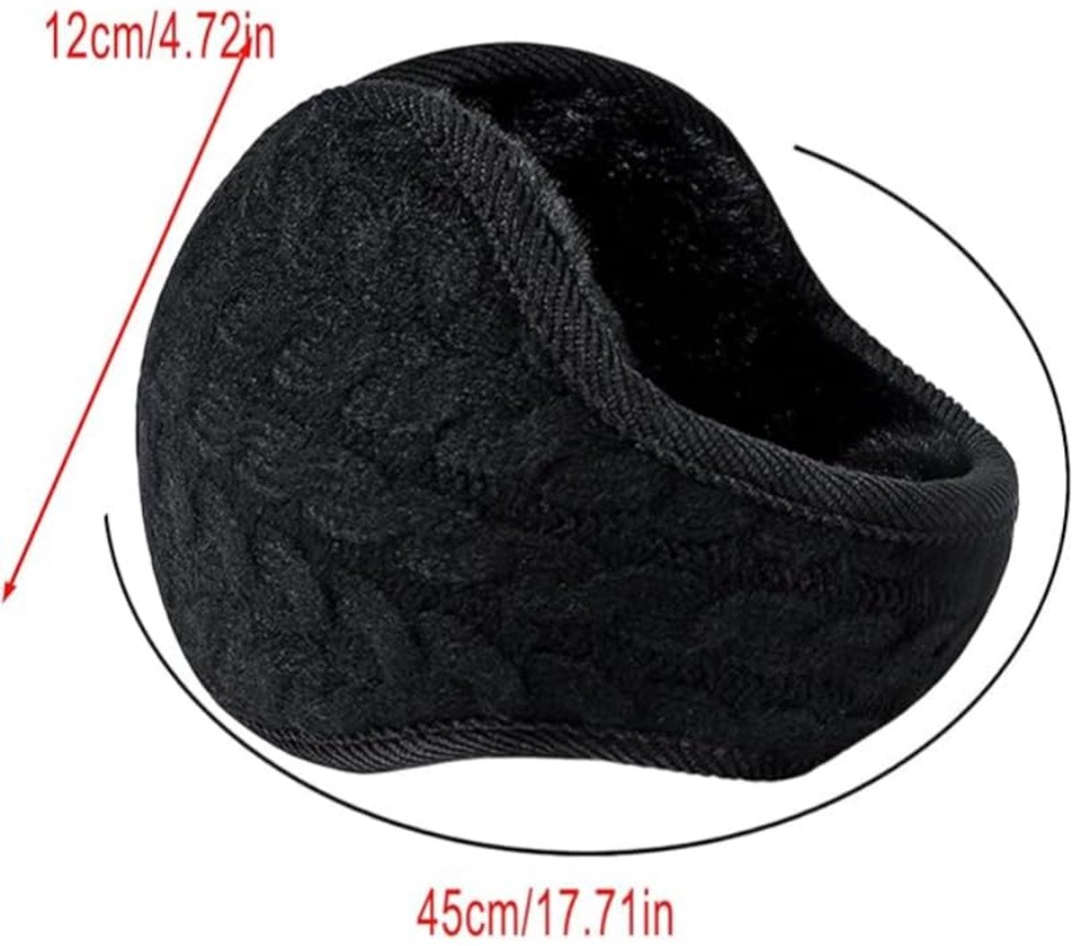 Earmuffs - Knitted Earmuffs - Earmuffs for Adults - Warm Earmuffs - Warm Winter Earmuffs - Foldable - Suitable for Outdoor Activities for Men and Women (White) - Image 4