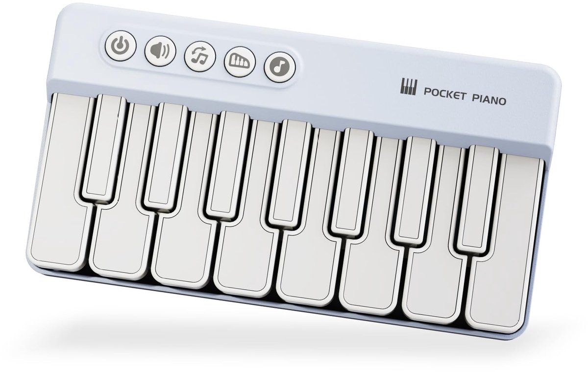 Mini Keyboard Piano - Piano for Kids - Toys for Children - Educational Toys - Portable Pocket Piano - Blue - Image 1