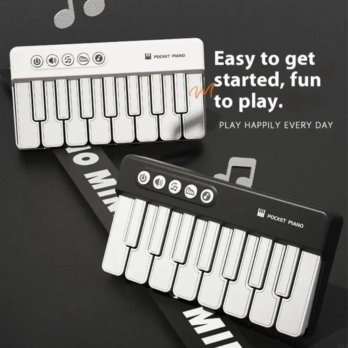 Mini Keyboard Piano - Piano for Kids - Toys for Children - Educational Toys - Portable Pocket Piano - Blue - Image 4