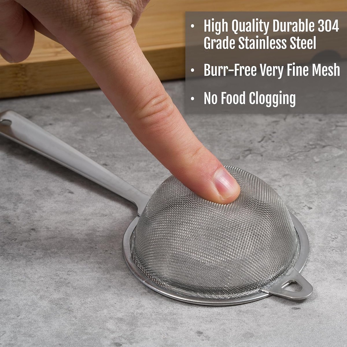 Matcha filter - 2 pieces - Tea filter - Stainless steel filter - Kitchen filter - Mini filter - Flour sieve - Baking sieve - Image 6