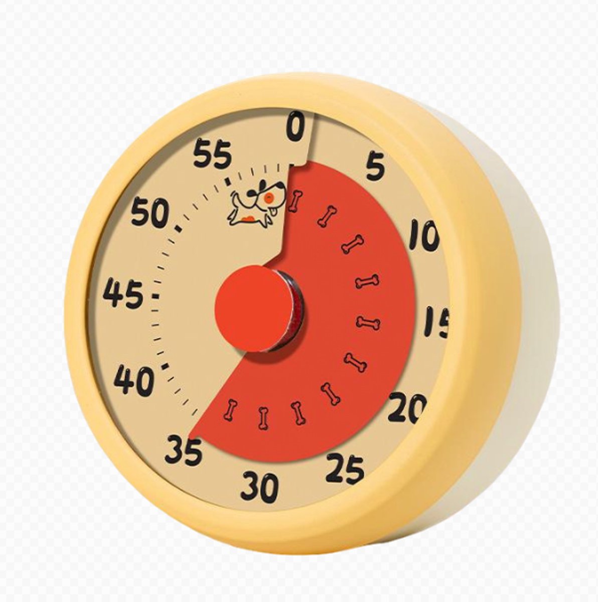 Kitchen Timer - Kitchen Timer - Timer - Digital Kitchen Timer - Child-Friendly Visual Mechanical Timer - Magnetic Sticker Timer - Puppy Pattern - Image 1