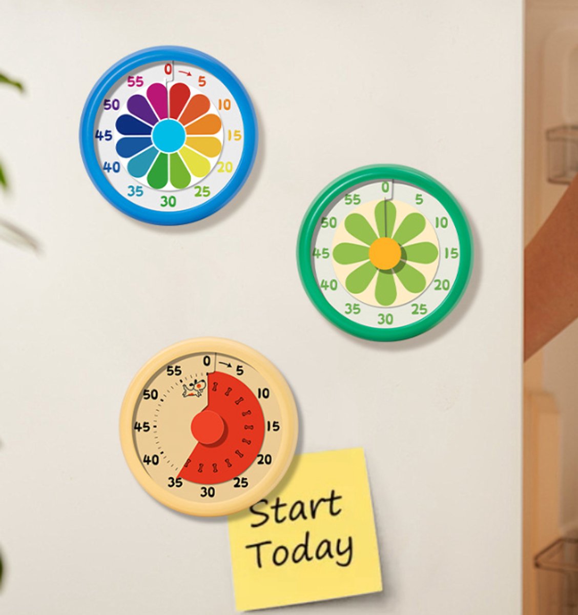 Kitchen Timer - Kitchen Timer - Timer - Digital Kitchen Timer - Child-Friendly Visual Mechanical Timer - Magnetic Sticker Timer - Puppy Pattern - Image 4