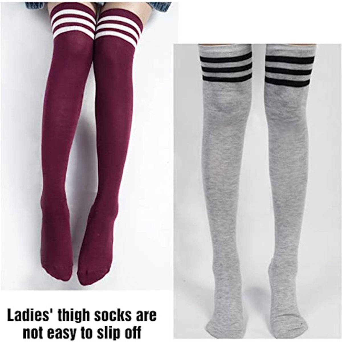 Knee Socks - 6-pack - Overknee Socks - Socks - Women's Overknee Socks - Girls' Boot Socks - Knee Socks - Casual Clothing - Cosplay - Christmas Gift - Birthday Gift - Image 4