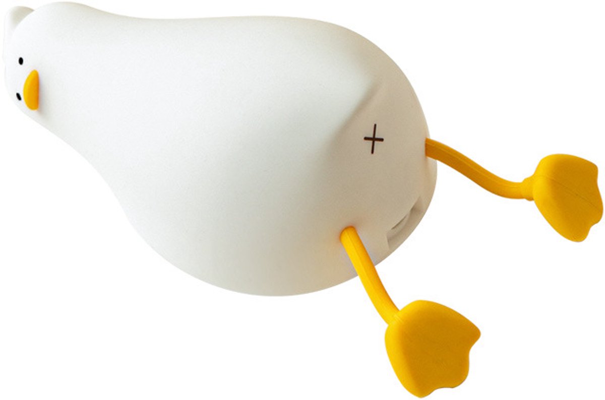 Night Light - Lying Duck Night Light - Pat Light - LED Rotating Duck - Rechargeable Sleeping Companion - Phone Holder - Night Light - Creative - Image 1