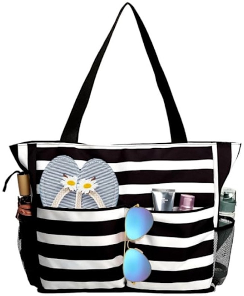 Beach Bag - Waterproof Foldable Beach Bag - Large - Foldable - Women's Beach Bag - Large Capacity - Portable Storage Bag - Image 1