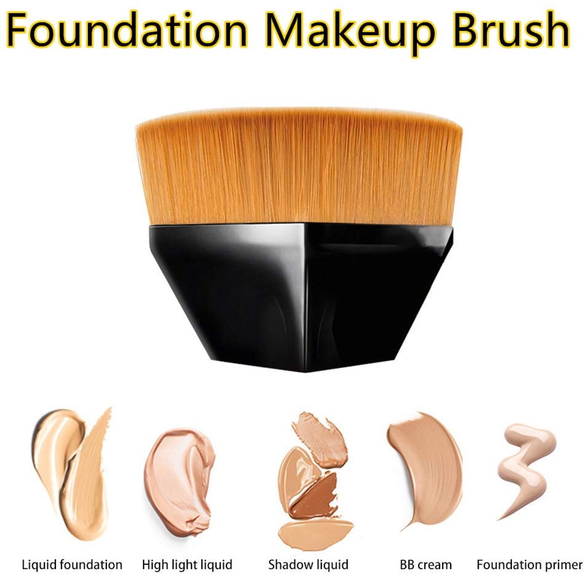 Foundation Brush - 2-Pack Multifunctional Face Brushes - Perfect for blending liquid cream or flawless foundation (black/pink) - Image 2