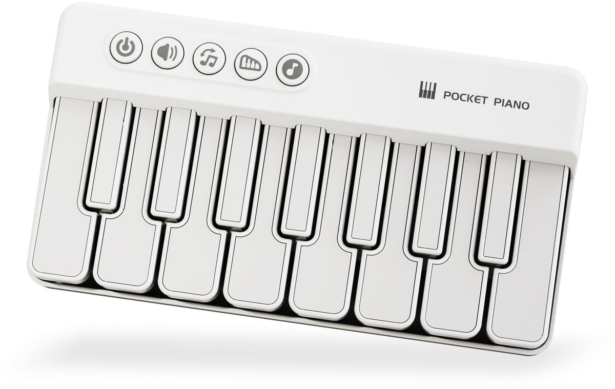 Mini Keyboard Piano - Piano for Kids - Toys for Children - Educational Toys - Portable Pocket Piano - White - Image 1