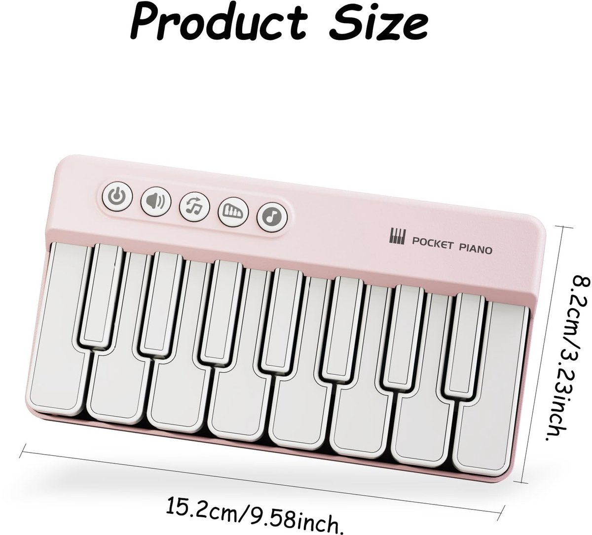 Mini Keyboard Piano - Piano for Kids - Toys for Children - Educational Toys - Portable Pocket Piano - White - Image 6