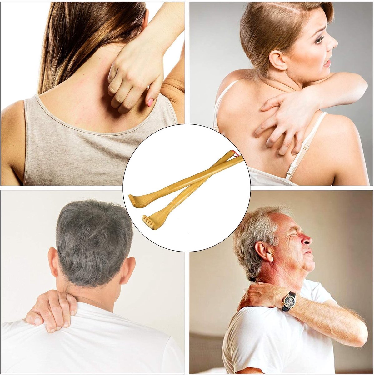 Wooden Back Massager - Manual Back Massager - For Body Relaxation - Relief of Discomfort and Itching (1 Piece) - Image 5