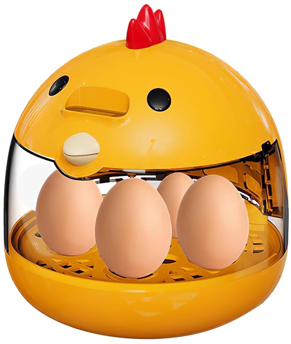 Incubator - Egg incubator | Incubator with a capacity of 4 eggs - with automatic temperature and humidity control - suitable for hatching eggs of chickens, ducks, geese, quails, parrots and other poultry - Image 1