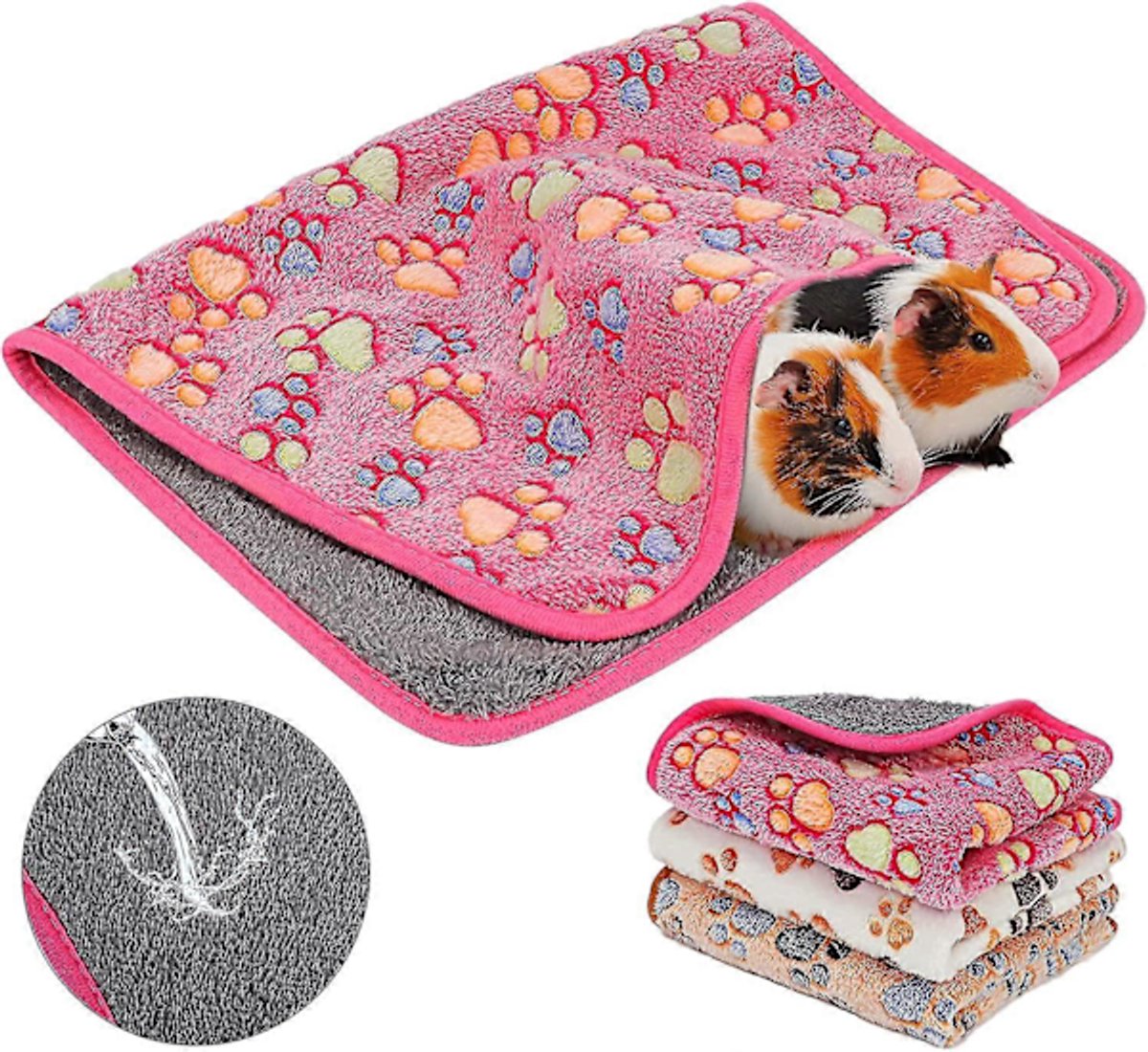 Pet Blankets - Washable 3-Pack Pet Cage Blankets - For Small Animals - Image 1