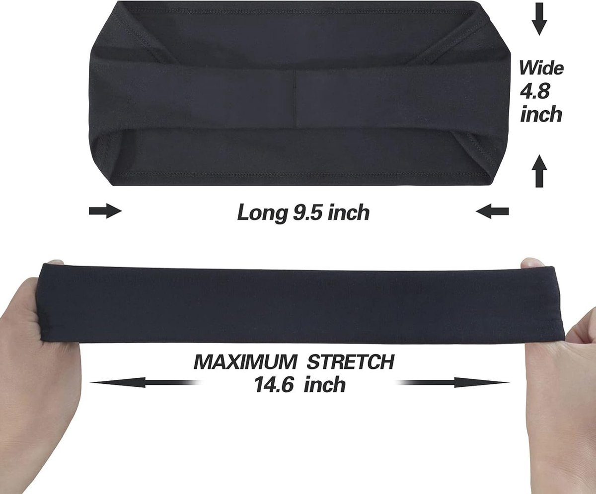 5-Pack Running Headbands for Men - Sports Headbands for Men, Sweat-Wicking - Suitable for Running, Cycling, Basketball, Yoga and Fitness Training - Elastic Unisex Headbands - Image 6