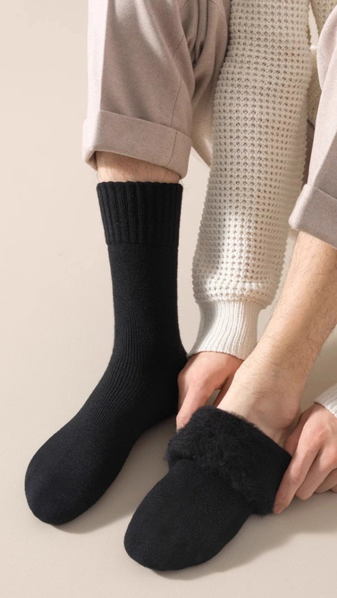 Thick Winter Socks Men - House Socks - Fluffy Socks - Casual Socks - Work Socks - 6-Pack Socks Men 43 46 - Size 40-46 - Black, White, Gray - Image 7